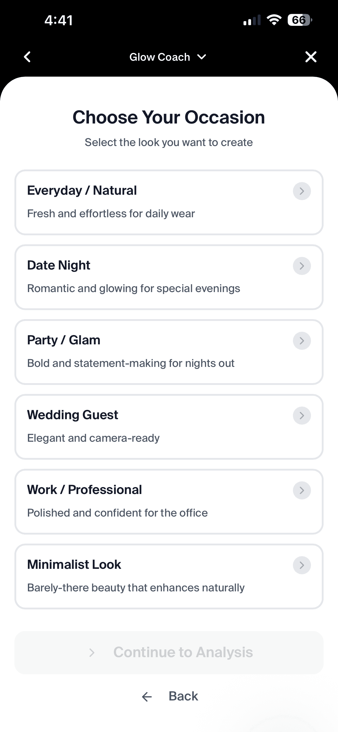 Choose your occasion: Everyday, Date Night, Party, Wedding Guest, Work, Minimalist